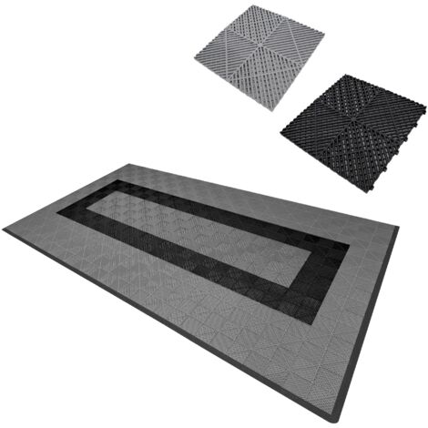 Carrelage De Sol Garage Modulaire à Emboîtement - 40x40 Cm Riblé - Neuf Nicoman Chine - Antidérapant