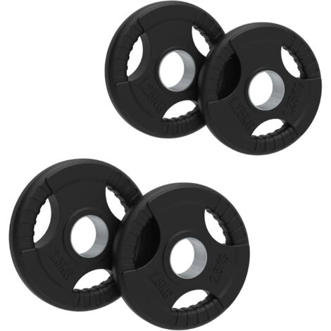 Lot de 7,5 kg de disques olympiques Body Revolution Tri-Grip – Fonte avec revêtement en caoutchouc, compatibles 50 mm.