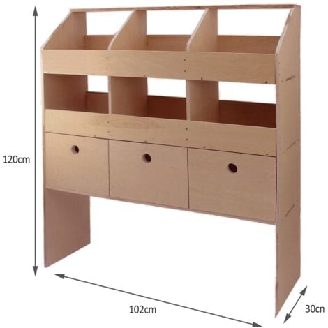 Monster Racking Etagère de Rangement Universelle en Contreplaqué pour Fourgon, Meuble de Rangement pour Véhicules Utilitaires, 102cm x 30cm x 120 cm