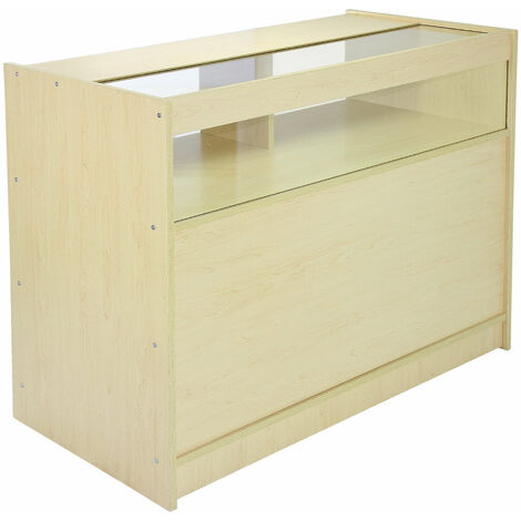 Monster-Shop – Comptoir de magasin et réception B1200 – Finition en érable stratifié – Dimensions 120cm x 60cm x 90cm – Idéal pour marchandisage visuel (1/5)