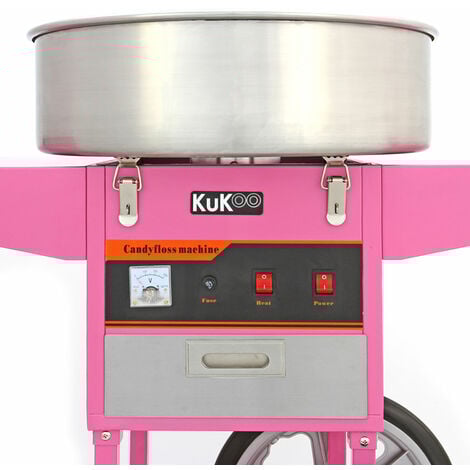 Kukoo - Machine à Barbe à Papa avec Charrette pour Fêtes et Événements