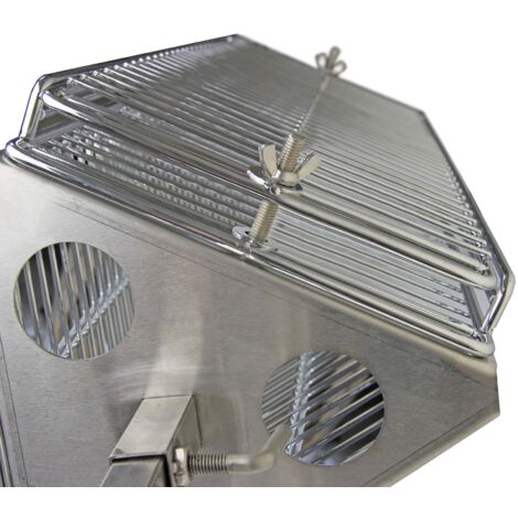 Rôtissoire Avec Grille - Acier Inoxydable - 43 X 31 Cm - Grande Taille - Argent
