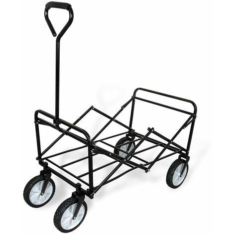 Chariot de Jardin à 4 Roues Gris Pliable Brouette Utilité Chariot de  Transport Jardin - 98 x 53 x 116 cm - Capacité 70