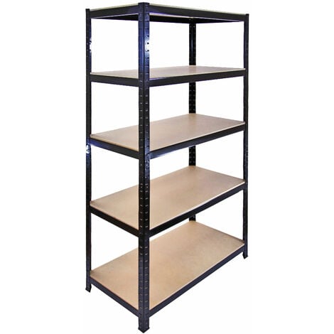Monster Racking - Rayonnage T-Rax en Acier Sans Boulons Noir 90cm x 45cm x 180cm