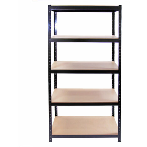 Monster Racking - Rayonnage T-Rax en Acier Sans Boulons Noir 90cm x 45cm x 180cm