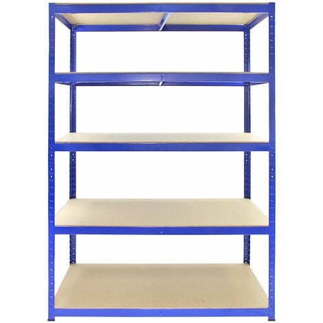 Monster Racking - Rayonnage T-Rax en Acier Sans Boulons Bleu 120cm x 180cm x 60cm