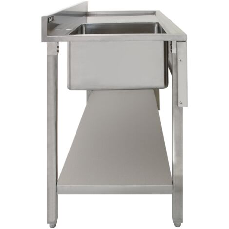 Évier Lavabo Gastro XPOtool – Acier Inox 304 – Carré 40x41,5 Cm – Avec Robinet Et Bonde