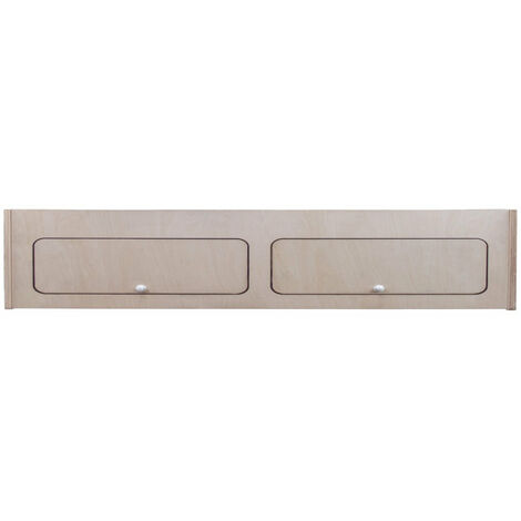 Monster-Shop – Armoire de rangement en contreplaqué de bouleau 120cm x 25cm x 25cm – 2 portes avec charnières à fermeture douce – Installation facile avec fixations incluses