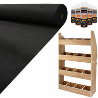 Doublure Intérieure Feutre Noir 11 m² Van & Rangement Citroën Berlingo MDF