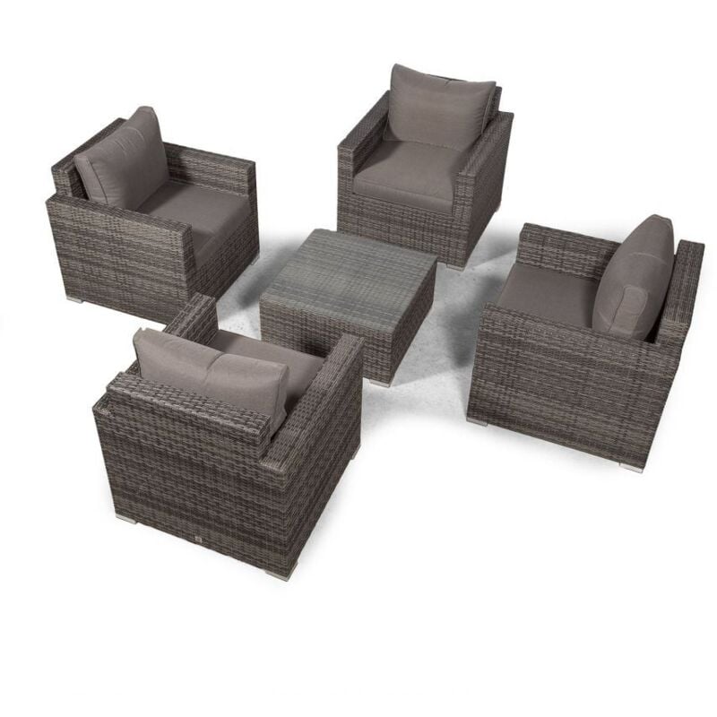 Giardino Sydney Seater Grey Rattan Conversation Sofa Set Rattan