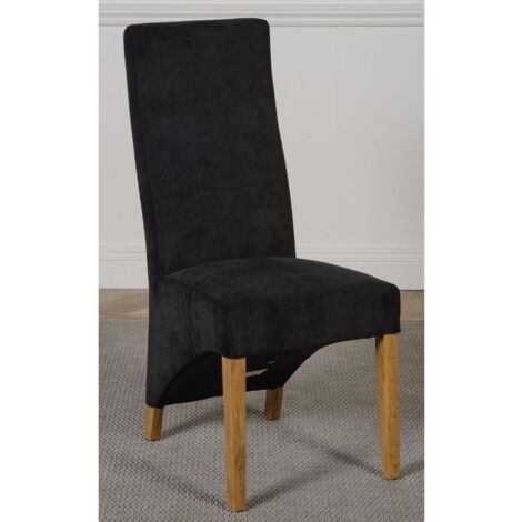 Lola Black Fabric Dining Chairs for Dining Room or Kitchen (1/5)