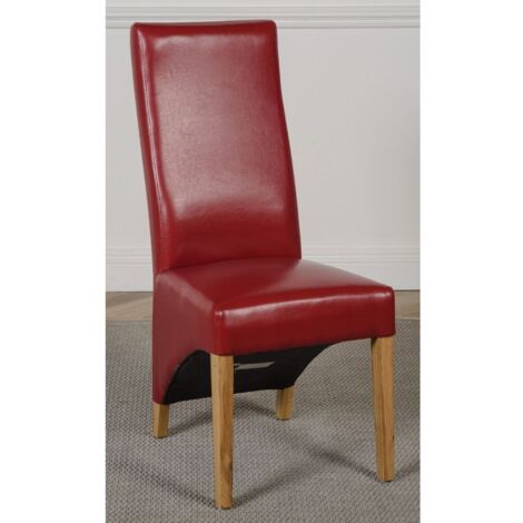 Lola Burgundy Leather Dining Chairs for Dining Room or Kitchen (1/5)