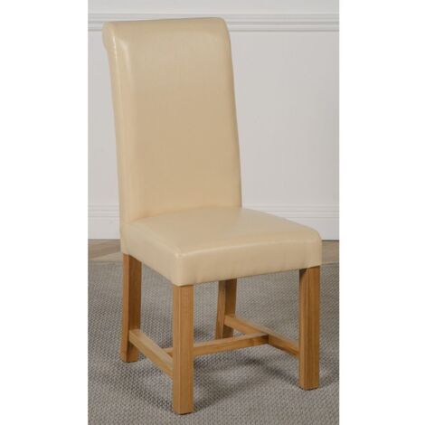 Washington Ivory Leather Dining Chairs for Dining Room or Kitchen (1/5)