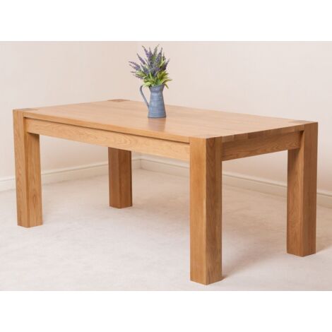 Kuba 180cm Chunky Large Oak Dining Table (1/5)