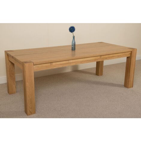 Kuba 220cm Chunky Extra Large Oak Dining Table