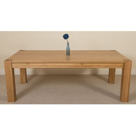 Kuba 220cm Chunky Extra Large Oak Dining Table