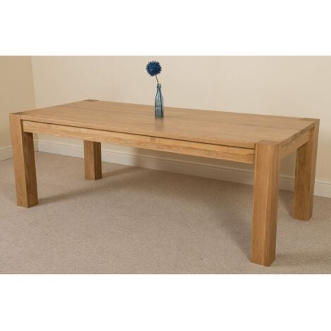 Kuba 220cm Chunky Extra Large Oak Dining Table