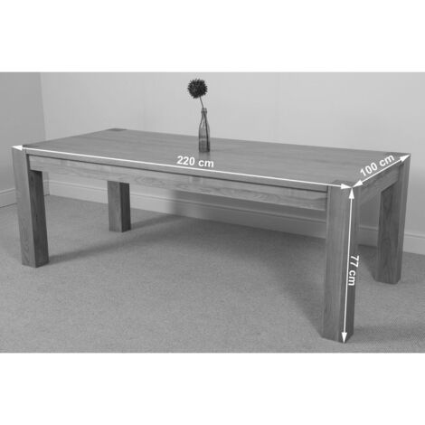 Kuba 220cm Chunky Extra Large Oak Dining Table