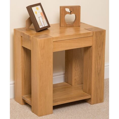 Kuba Solid Oak Lamp Table for Living Room (1/5)