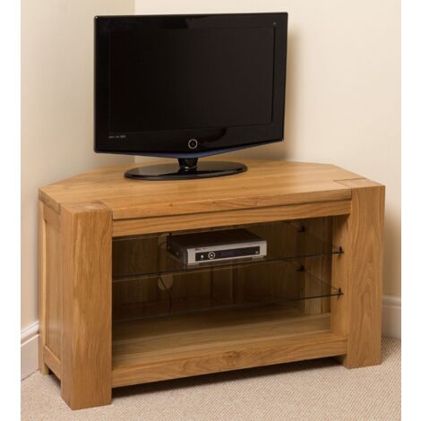 Kuba Solid Oak Corner TV Unit with Storage (1/5)