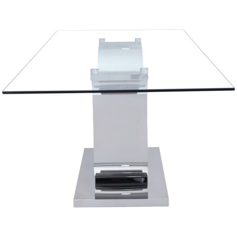 Alexandria 180cm Glass and Chrome Dining Table
