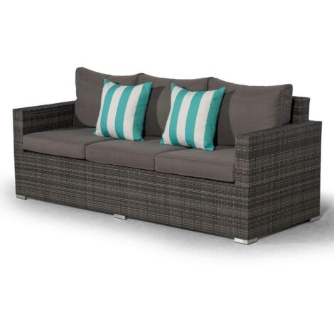 Giardino Sydney Rattan 3 Seater Sofa - Grey (1/5)