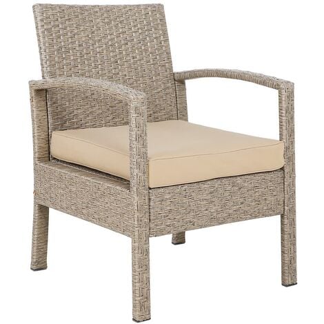 Set di divani da giardino in rattan 7 pezzi Beige