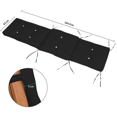 Cuscino Sdraio Detex 196x55 Cm – Imbottitura In 5 Strati, Impermeabile E Antiscivolo Per Lettini Da Giardino