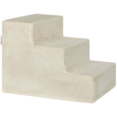 Step Gradini Timmy pet step con 3 gradini Beige 36 cm di altezza ausilio per l ...