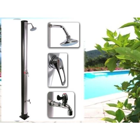 Doccia Solare Per Piscina Esterna.Doccia Solare Riscaldata 60 Esterno Giardino Piscina Serbatoio 35l Rubinetto 301983056640