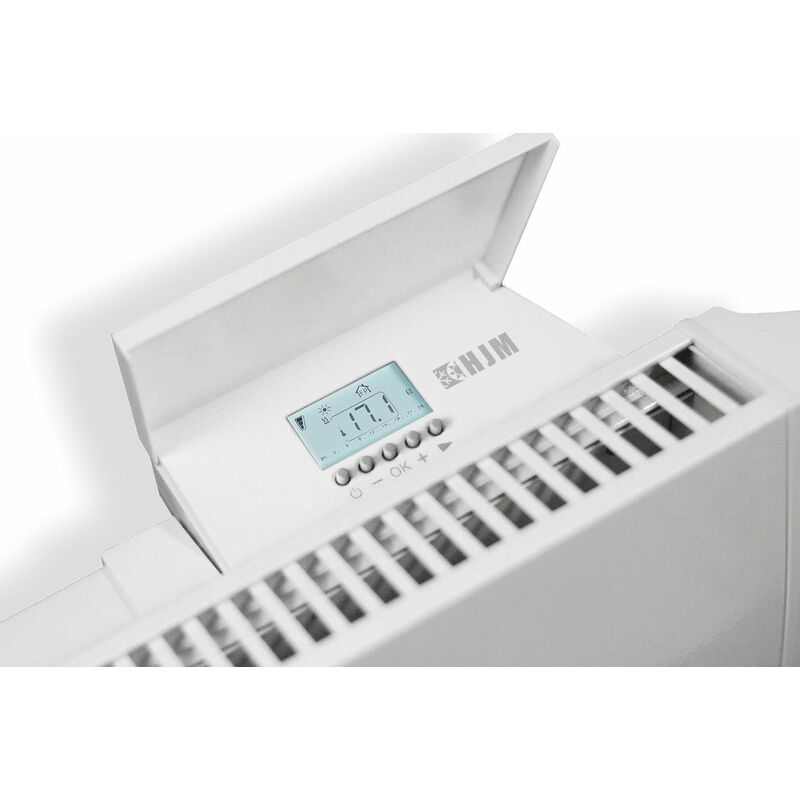 HJM Emisor térmico cerámico Optima con WiFi (1.000 W, Blanco, L x An x Al:  14,2 x 63,5 x 58,9 cm)