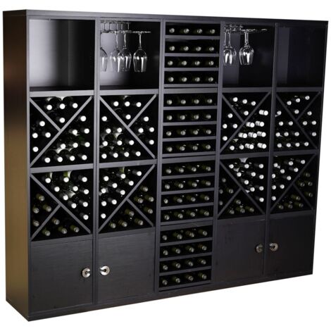 Combinacion Botellero Merlot 192 botellas y extraibles y puertas y coper (1/3)