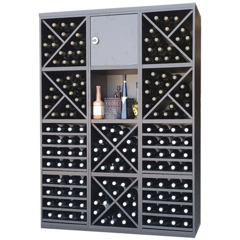 Combinacion Botellero Merlot 160 botellas y extraibles y hueco y puerta (1/2)