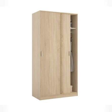 Armario 2 Puertas - Habitación Marrón Roble 50x200h cm