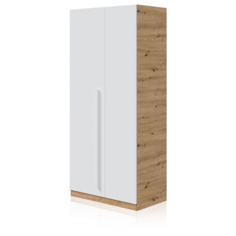 Armario Nos 2 Puertas Color Roble Nodi y Blanco Artik Dormitorio Estilo nórdico (1/5)