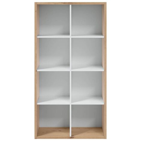 Estanteria alta cubos Noa Roble Blanco