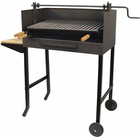 IMEX-71523 Barbacoa elevador parrilla inox y bandeja madera [imex-71523]