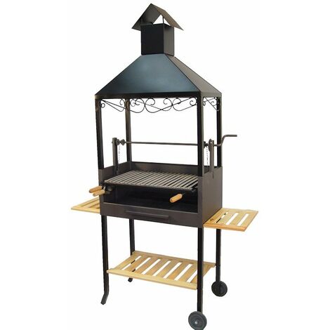 IMEX-71510 Barbacoa chimenea ruedas elevador y parrilla inox [imex-71510]