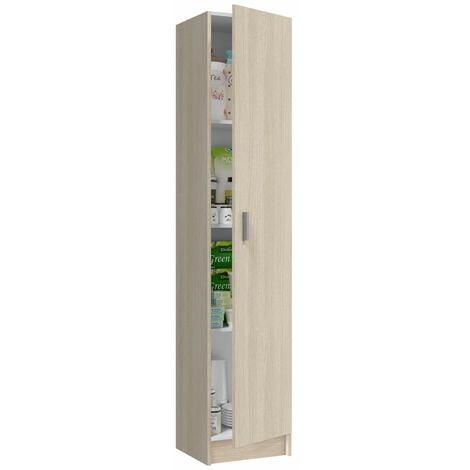 Armario multiusos 1 puerta roble
