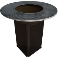Barbacoa Grande acero con plancha acero y grill EFP56B