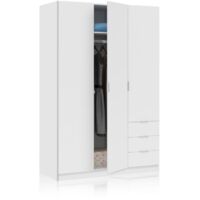 Armario 3 Puertas - Ropero Blanco Dormitorio 52x121 cm