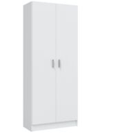 Armario multiusos 2 puertas escobero blanco