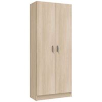 Armario multiusos 2 puertas escobero roble
