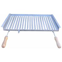 Baluja-Parrilla inox con guias y mangos 54 cm