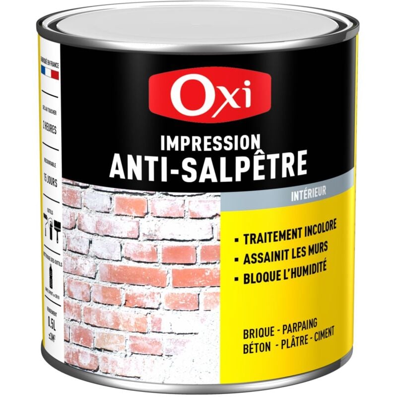 Traitement Anti-Salpêtre Murs Humides OXI - Incolore 500 ml