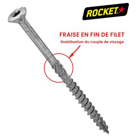 Vis charpente  - Rocket - 6 x 200 - TX 30 Boite de 100