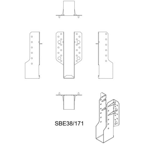 Sabot ailes exterieures 38 X 171 X 1.5 - SIMPSON