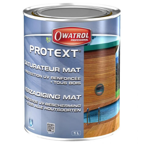 Saturateur mat bois Protext 1L – Protection UV renforcée – Non filmogène – Pour teck, Ipé, Acacia, Douglas – Application facile – Durieu