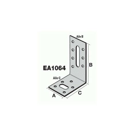 Simpson Strong Tie – Équerre de fixation en acier galvanisé gris 10x4cm – Résistante à la corrosion – Pour fixation sur bois et béton – Facile à installer