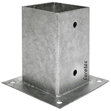 Pied de poteau carré à boulonner dimensions : 70x70 mm
